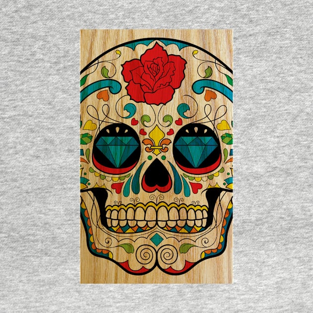 Wood Sugar Skull by Bethany-Bailey